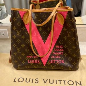 Authentic Gorgeous Louis Vuitton limited edition pink V Neverful